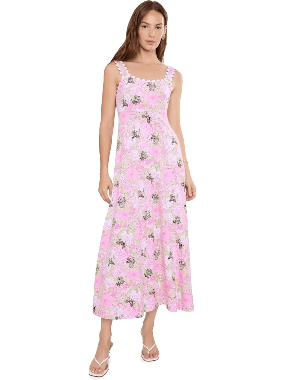 NWT LILLY PULITZER DWYER MIDI DRESS "Pistachio Macaron Bees Knee" $198 Sz Small